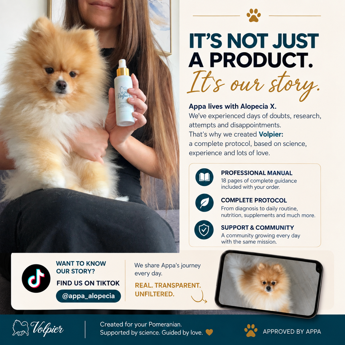 Volpier Elixir™ | Advanced Dermatological Lotion for BSD, Alopecia X and Coat Regeneration
